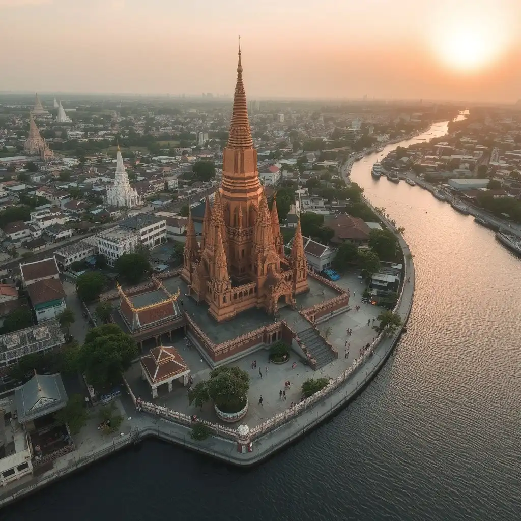 Bangkok au coucher du soleil