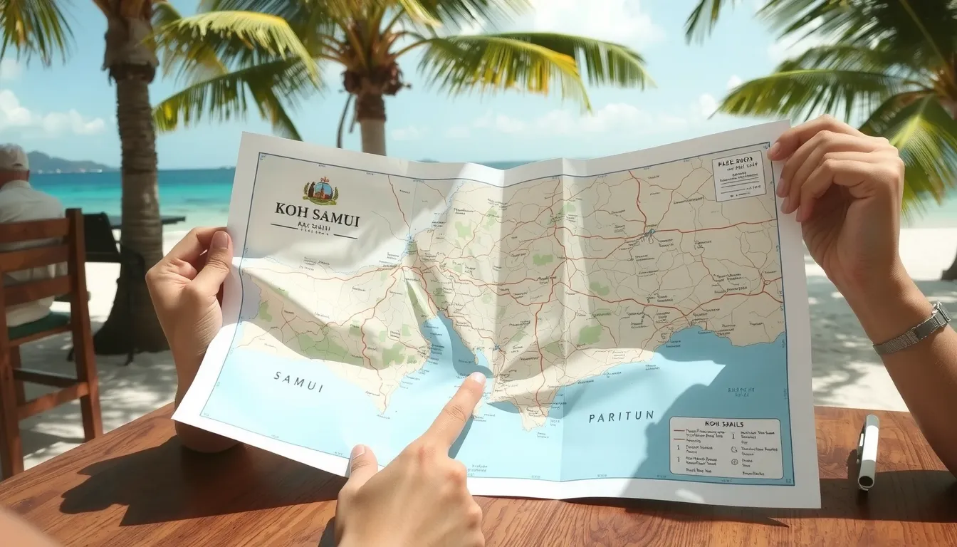 carte touristique koh samui