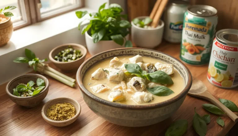 Recettes curry vert thai : poulet, ingrédients et préparation pas à pas