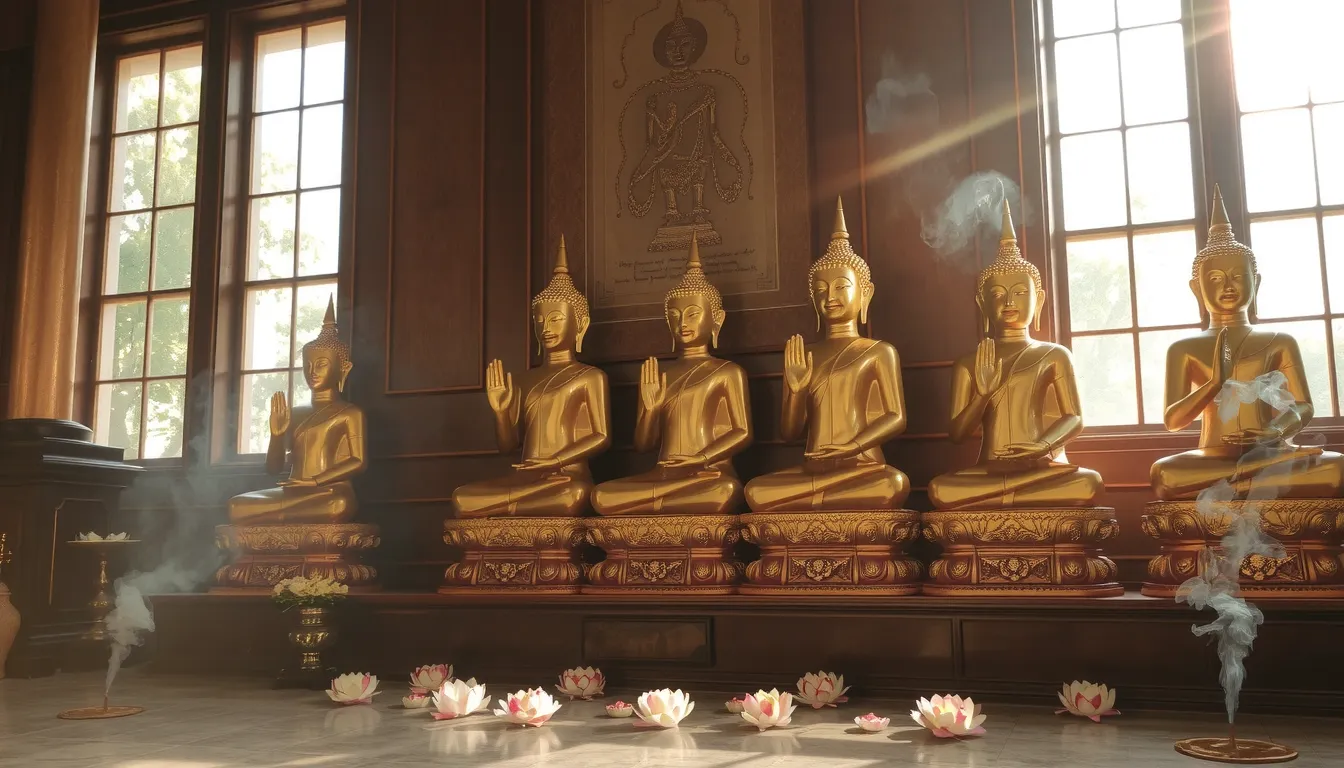 les 7 postures du bouddha